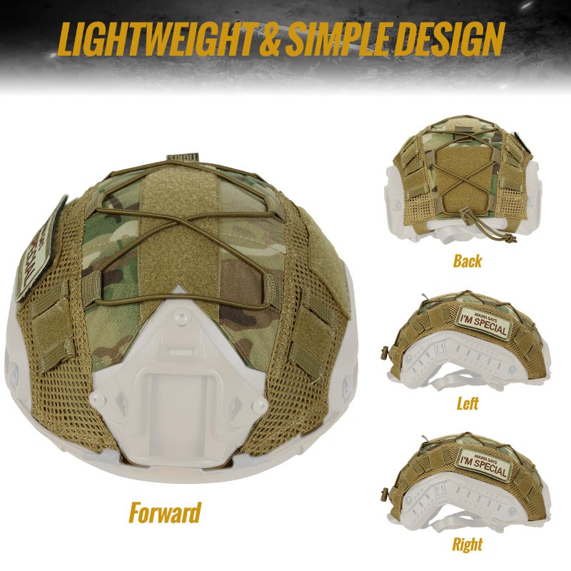 OneTigris Helmet Cover, Tactical Cloth Cover for Fast Helmet in Size L or M/L, XL or L/XL, Bump Helmet in Size XL or L/XL - ZKB12 No Helmet - Image 3